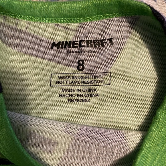 NWOT Minecraft Pajamas - Picture 4 of 6